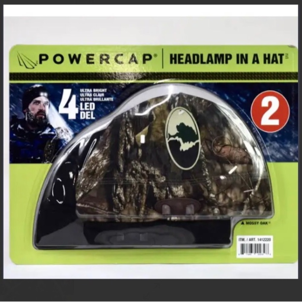 Powercap: Headlamp in a Hat. 2 Pack. Brand New in Original Sealed Package